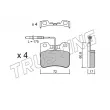 Jeu de 4 plaquettes de frein avant TRUSTING 062.0 - Visuel 1
