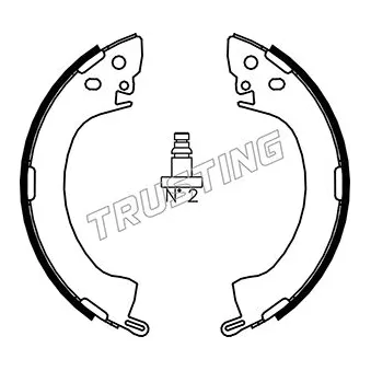 Jeu de mâchoires de frein TRUSTING 064.154