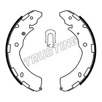Jeu de mâchoires de frein TRUSTING 064.181