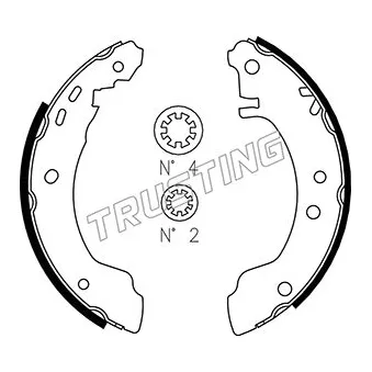 Jeu de mâchoires de frein TRUSTING 067.184