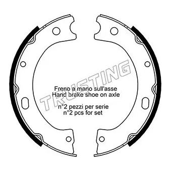 Jeu de mâchoires de frein, frein de stationnement TRUSTING 067.191