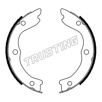 Jeu de mâchoires de frein, frein de stationnement TRUSTING 067.196
