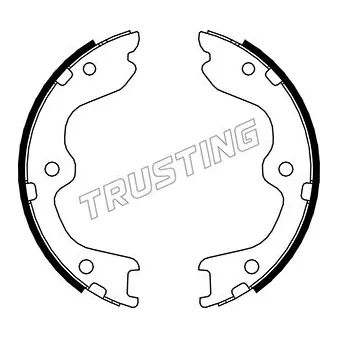 Jeu de mâchoires de frein, frein de stationnement TRUSTING 067.197