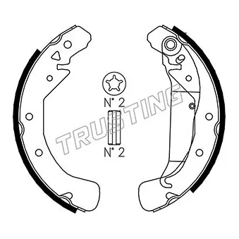 Jeu de mâchoires de frein TRUSTING 073.169