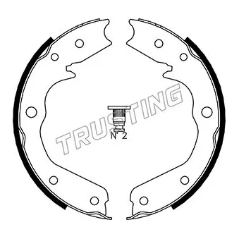 Jeu de mâchoires de frein, frein de stationnement TRUSTING 073.173