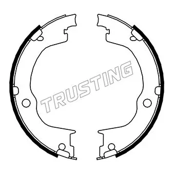 Jeu de mâchoires de frein, frein de stationnement TRUSTING 073.175