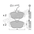 Jeu de 4 plaquettes de frein avant TRUSTING 074.1 - Visuel 1