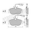 Jeu de 4 plaquettes de frein avant TRUSTING 074.3 - Visuel 2