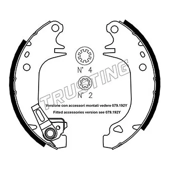 Jeu de mâchoires de frein TRUSTING 079.180Y