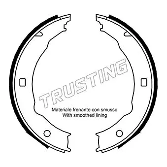 Jeu de mâchoires de frein, frein de stationnement TRUSTING 079.193