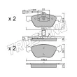 Jeu de 4 plaquettes de frein avant TRUSTING 085.1 - Visuel 1