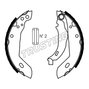 Jeu de mâchoires de frein TRUSTING 088.212