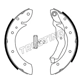 Jeu de mâchoires de frein TRUSTING 088.223