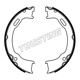 Jeu de mâchoires de frein, frein de stationnement TRUSTING 088.239