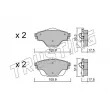 Jeu de 4 plaquettes de frein avant TRUSTING 1004.0 - Visuel 2