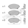 Jeu de 4 plaquettes de frein avant TRUSTING 1014.0 - Visuel 1