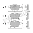 Jeu de 4 plaquettes de frein avant TRUSTING 1063.0 - Visuel 1