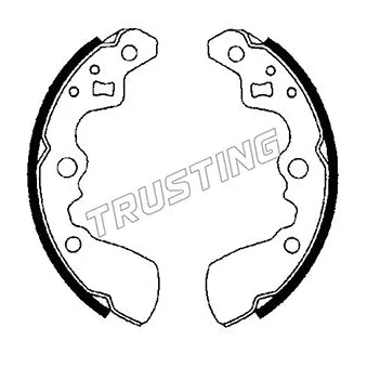 Jeu de mâchoires de frein TRUSTING 111.238