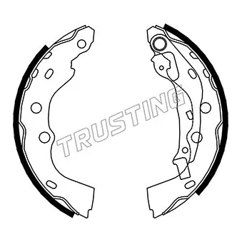Jeu de mâchoires de frein TRUSTING 111.250