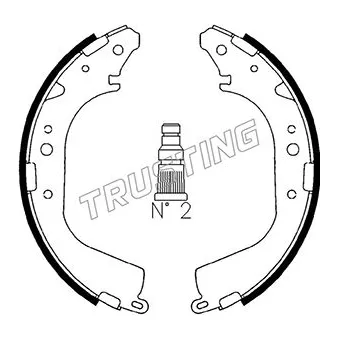 Jeu de mâchoires de frein TRUSTING 115.268
