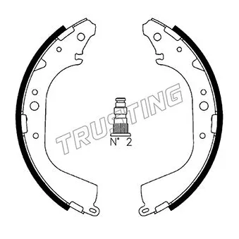 Jeu de mâchoires de frein TRUSTING 115.288