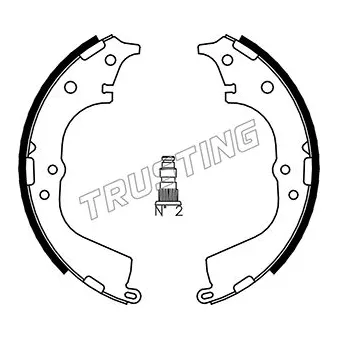 Jeu de mâchoires de frein TRUSTING 115.298