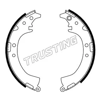 Jeu de mâchoires de frein TRUSTING
