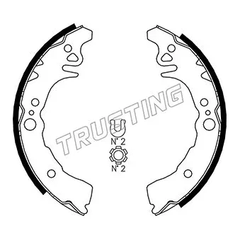 Jeu de mâchoires de frein TRUSTING