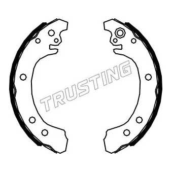 Jeu de mâchoires de frein TRUSTING 115.328