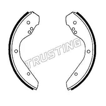 Jeu de mâchoires de frein TRUSTING 124.251