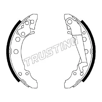 Jeu de mâchoires de frein TRUSTING 124.288