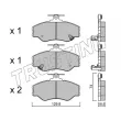 Jeu de 4 plaquettes de frein avant TRUSTING 375.0 - Visuel 2