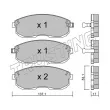 Jeu de 4 plaquettes de frein avant TRUSTING 419.0 - Visuel 2