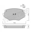 Jeu de 4 plaquettes de frein avant TRUSTING 488.0 - Visuel 1