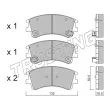 Jeu de 4 plaquettes de frein avant TRUSTING 492.0 - Visuel 1