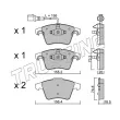 Jeu de 4 plaquettes de frein avant TRUSTING 568.0 - Visuel 1