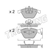 Jeu de 4 plaquettes de frein avant TRUSTING 574.0 - Visuel 1