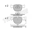 Jeu de 4 plaquettes de frein avant TRUSTING 575.0 - Visuel 2