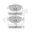 Jeu de 4 plaquettes de frein avant TRUSTING 578.0 - Visuel 1