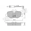 Jeu de 4 plaquettes de frein arrière TRUSTING 592.0W - Visuel 2