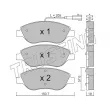Jeu de 4 plaquettes de frein avant TRUSTING 593.0 - Visuel 1