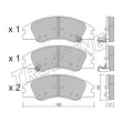 Jeu de 4 plaquettes de frein avant TRUSTING 646.0 - Visuel 2