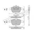 Jeu de 4 plaquettes de frein avant TRUSTING 691.5W - Visuel 2
