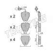 Jeu de 4 plaquettes de frein avant TRUSTING 790.1 - Visuel 1