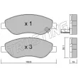 Jeu de 4 plaquettes de frein avant TRUSTING 793.0 - Visuel 2