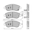 Jeu de 4 plaquettes de frein avant TRUSTING 805.0 - Visuel 2