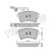 Jeu de 4 plaquettes de frein avant TRUSTING 828.1 - Visuel 2