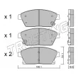 Jeu de 4 plaquettes de frein avant TRUSTING 856.0 - Visuel 2