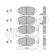 Jeu de 4 plaquettes de frein avant TRUSTING 894.0 - Visuel 2