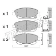 Jeu de 4 plaquettes de frein avant TRUSTING 896.0 - Visuel 2